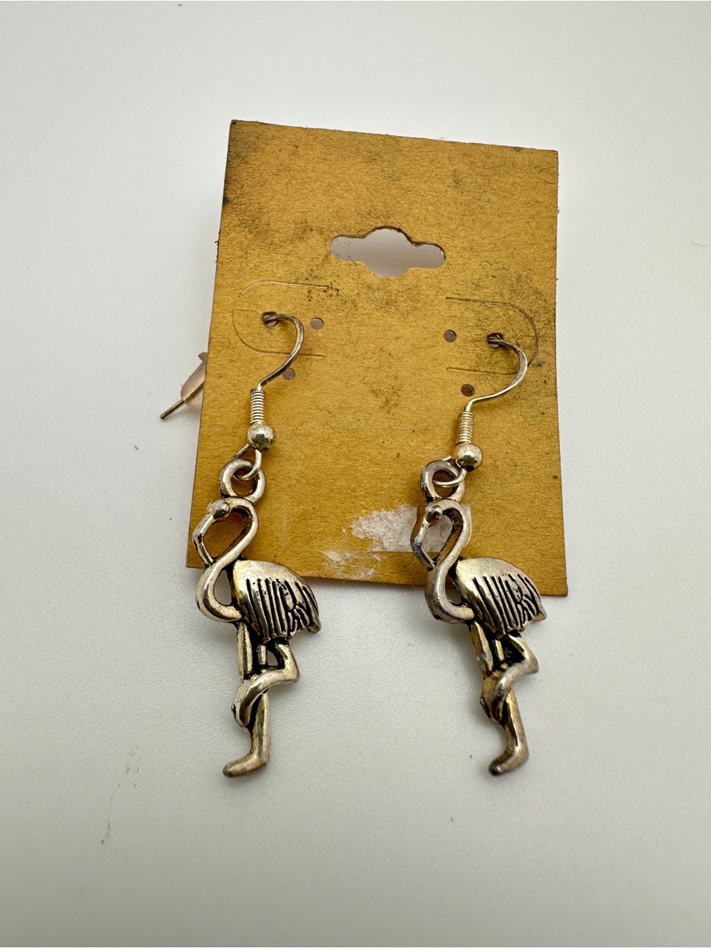 Flamingo Drop Earrings - Silver Tone Women’s Jewelry